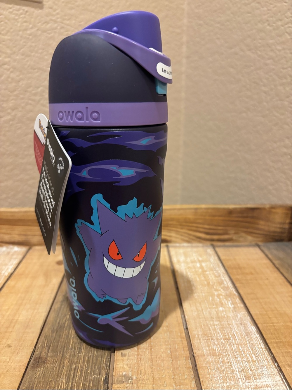 Owala x Pokemon Stainless Steal FreeSip 16oz Water Bottle - Gengar
